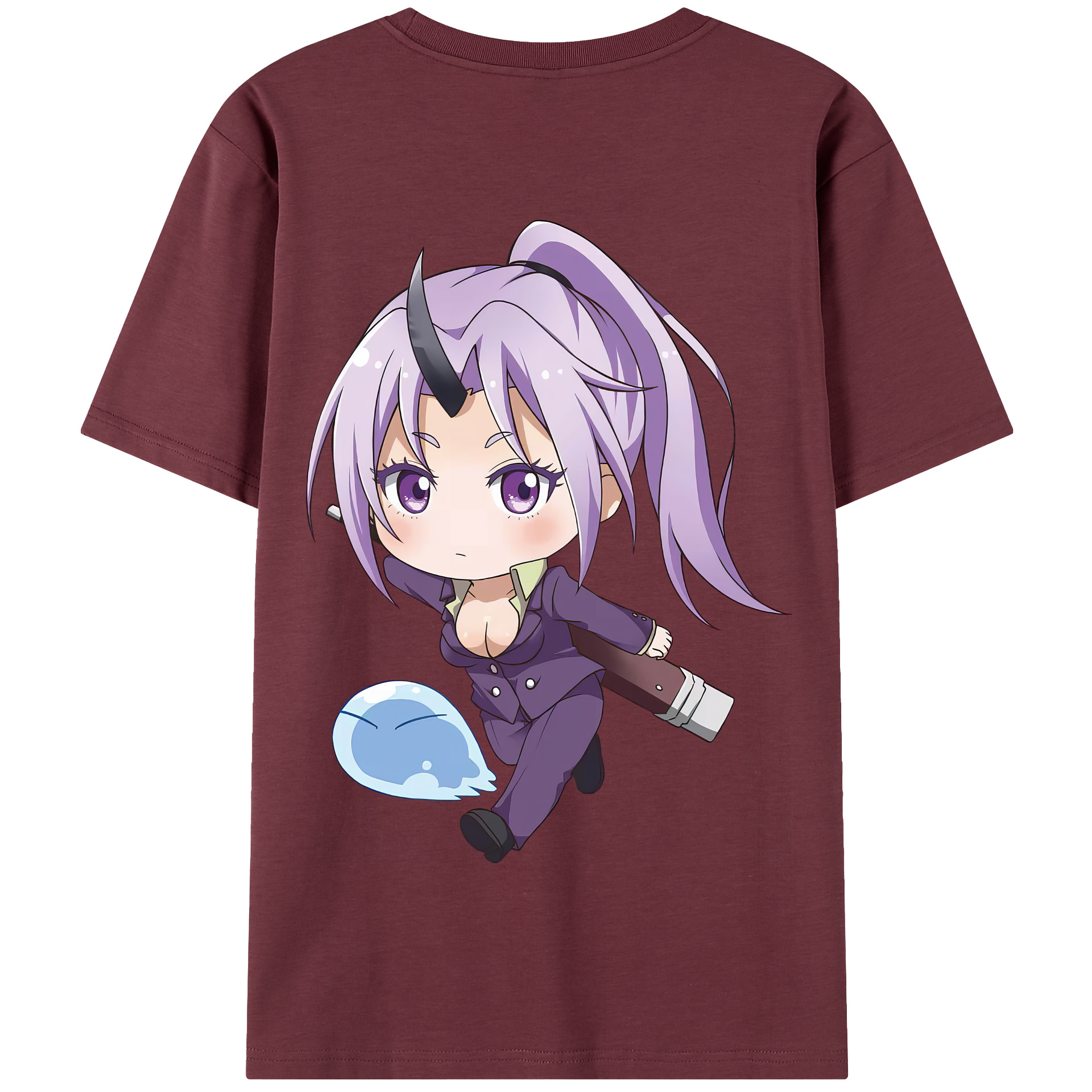 （画像用） 転スラ Regarding Reincarnated to Slime 綿100％半袖Tシャツ（背面プリント）